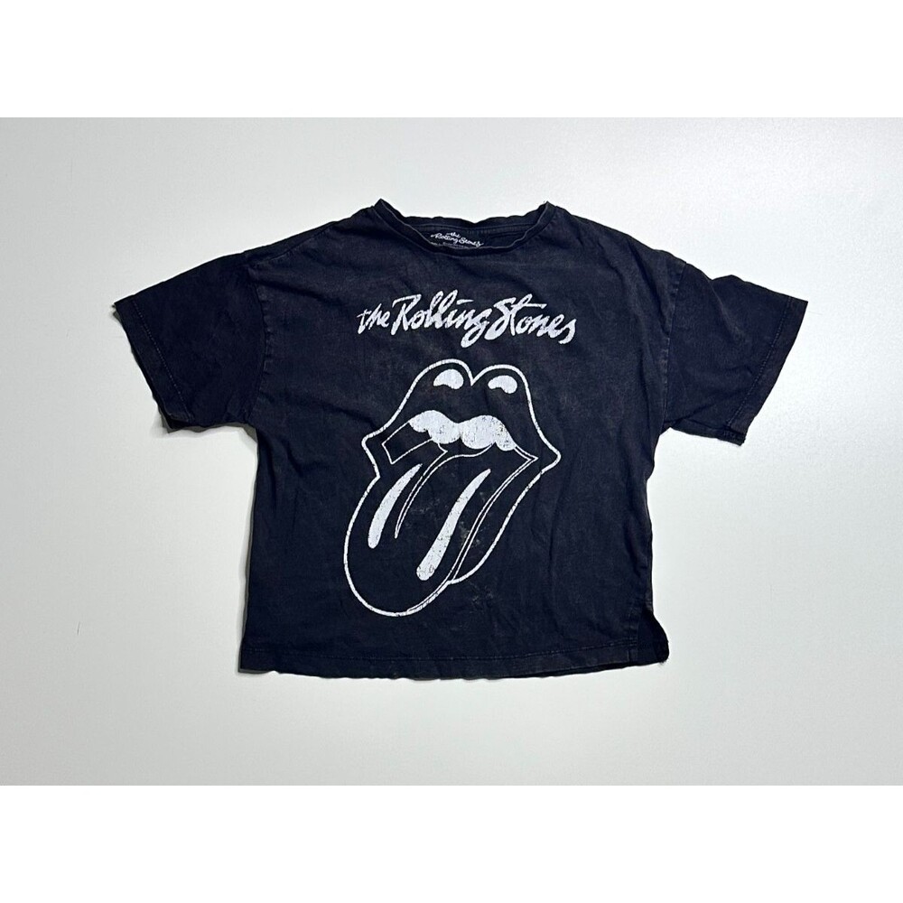 Zara Kids The Rolling Stones Graphic T-Shirt Black Size 6 Band Tee
